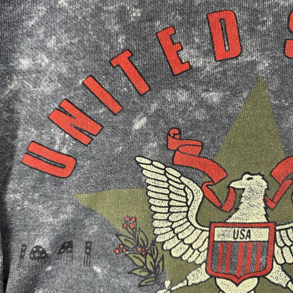Vintage United States Armed Forcs USMC Army Sweatshirt XL Military Acid Wash - Picture 10 of 16